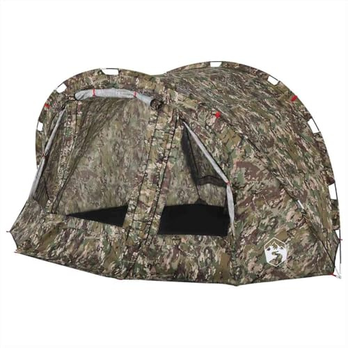 vidaXL Tenda da Pesca per 4 Persone Mimetica Impermeabile, Tenda, Tenda da Esterno, Tenda Leggera, Tenda da Campeggio, Tenda da Giardino