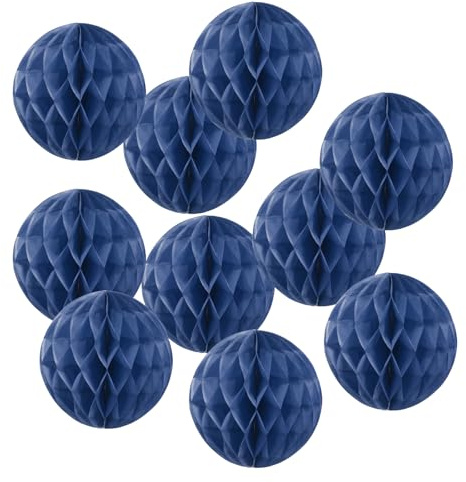 PATIKIL 10 Stück 15 cm Pompons Deko, Tissue Paper, Pom Poms Blumenbälle, Papierblumen, Hängende Papierblumenbälle, Dekoration für Party Hochzeit Hintergrund Deko Geburtstag, Marineblau | Papierblumenkugeln zum Aufhängen, Dekoration für Geburtstag, Hochzeit, Zuhause, Hintergrund