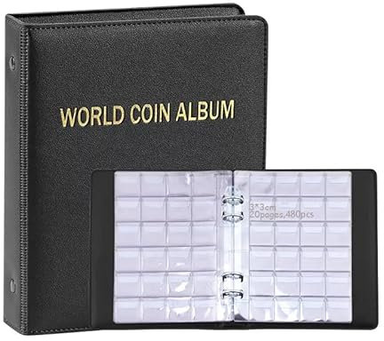 Album da collezione di monete, portamonete in formato libro, per raccoglitori