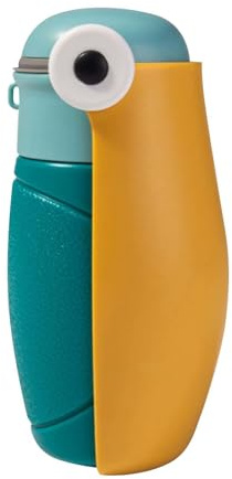 Trinkflasche Hunde für Unterwegs zum Gehen 280ml oder 480ml Hundetrinkflasche Wassernapf Tragbare Haustier Auslaufsichere Flasche, perfekte Größe für alle Hunderassen (Blau und gelb, 280ml)