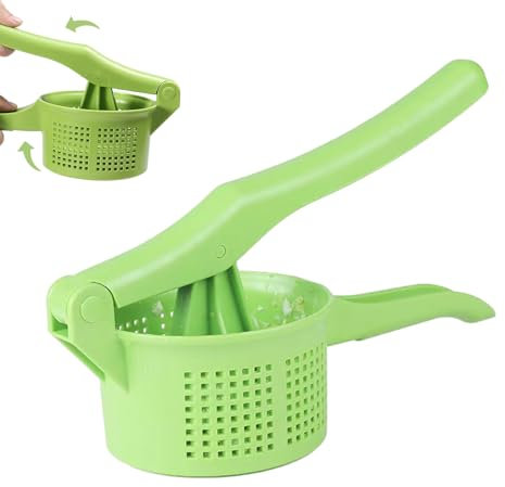 Spremiverdure Manuale in ABS – 1,2 L Pressa per Verdure Grande e Piccola con Scolapiatti Integrato – Accessorio da Cucina per Ripieni, Patate, Cavoli, Ravanelli, Porri