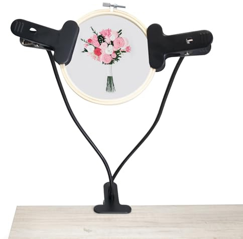 Embroidery Hoop CrossStitch, supporto regolabile per telaio da ricamo, per lavori artigianali, progetti di cucito