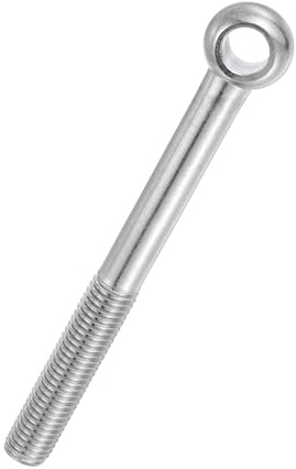 PATIKIL Perno De Ojo Giratorio Con Hombro M14x140mm Acero Inoxidable 304 Roscado Métrico Media Caña Ojo De Pesca Agujero Deslizante Perno De Izaje Tornillos De Sujeción Color Plateado