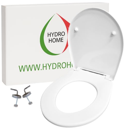 HYDRO HOME Copriwater Compatibile Globo Serie Arianna, Tavoletta Wc In Plastica Termoindurente, Cerniere Regolabili Fissaggio dal basso, Sedile wc MADE IN ITALY