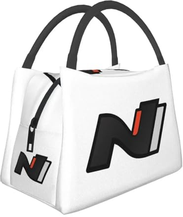 TFDGDGH Hyundai N Performance Logo Dark Lunch Bags Insulated Bento Box Waterproof Lunch Tote Resuable Picnic Bags for Woman Kids Work