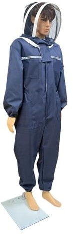 Imkeranzug Stichfest Imkerjacke, Ganzkörper-Imkerkleidung mit belüfteter Kapuze und Fechtschleier, Imkerkleidung(XL)