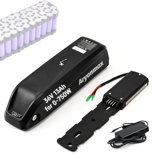 Batería Ebike 36V 48V 52V / 25Ah 20Ah 15Ah 13Ah Gran Capacidad con Cargador, Batería Litio Bicicleta Electrica (36V 13AH 4Pin,Hailong)