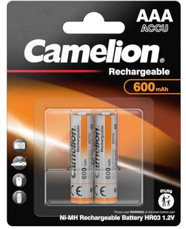 2X Camelion Akku AAA 600 mAh Micro NiMH schnellladefähig, ohne Memoryeffekt