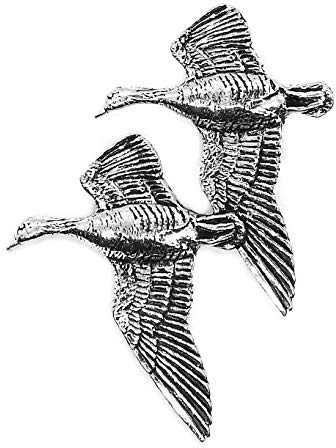 Silver Pewter Fliegen Gänse Vogel Anstecker Abzeichen (Englisch Brosche in Geschenk Beutel)