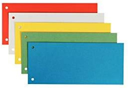 Leitz Trennstreifen (Karton, sortiert) 25 Stück (Sortiert, 1x 25 Stück)