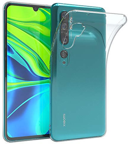 EAZY CASE Hülle kompatibel mit Xiaomi Mi Note 10 / Mi Note 10 Pro Schutzhülle Silikon, Ultra dünn, Slimcover, Handyhülle, Silikonhülle, Backcover, Durchsichtig, Klar Transparent