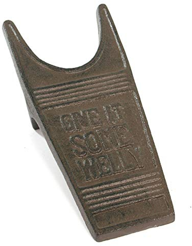 Black Ginger Traditional Cast Iron Boot Jack, Boot Pull - Give it some Welly design. Shoe Scraper Wellington Remover.