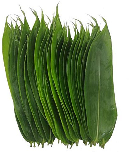 100 hojas frescas de bambú empaquetadas al vacío, hojas de bambú silvestre natural, sushi, cocina, barbacoa, decoración, material Zongzi, tamaño M