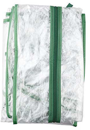 JYCAR Cubierta de repuesto para invernadero de 3 niveles, cubierta de repuesto para jardín de PVC transparente con puerta enrollable transparente a prueba de lluvia para exteriores e interiores
