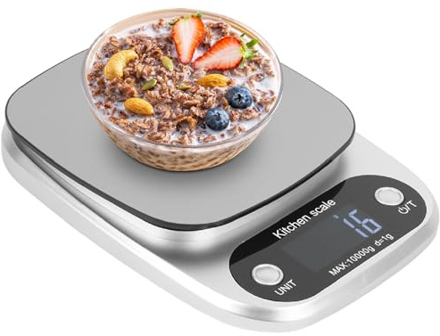 Balance De Cuisine Alimentaire Balance De Cuisson Mini Balance Electronique Portable En Acier Inoxydable Poids Numérique Gramme Balance Pour La Cuisson, La Cuisson, La Préparation Des Repas 10kg/1g