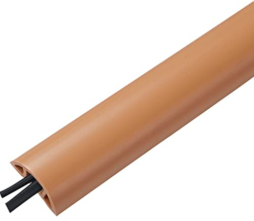 Boden Kabelbrücke Bodenkabelabdeckung Selbstklebender 3cm Breiter Bodenkabelschutz, Isoliertes PVC-Bodenkabelmanagement, Anti-Kompression Und Anti-Schritt, Für Garage (Color : Brown Color, S : 20m)