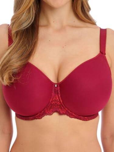 Fantasie Women's Aubree Underwire Molded Spacer T-Shirt Bra, Opaque, Rouge, 34E