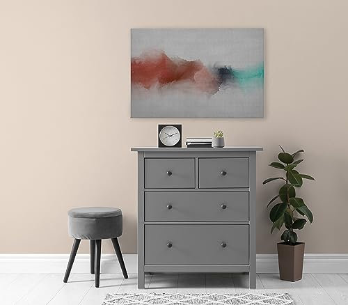 WTD - Stampa su tela ad acquerello, arte astratta, stampa artistica, 90 x 60 cm, formato orizzontale, moderna decorazione da parete per camera da letto, soggiorno, cucina, immagine su telaio