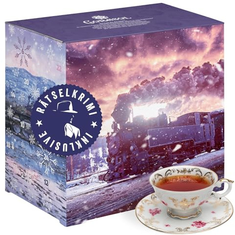 Corasol Krimi & Tee Adventskalender Mord in den Highlands (3. Fall) mit 24 losen Tees & Rätsel-Krimi (214 g)