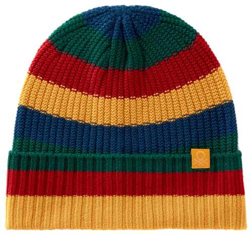 United Colors of Benetton Jungen Strickmütze 1270qa00y Beanie-Mütze, gelb, XXXL