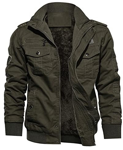 Arbeitsjacke Herren Winter, Gefütterte Arbeitsjacke Teddy Winterjacken Herren-Jacken Grosse Grössen Slim Fit Winter Jacket Reitjacke Wolljacke Wellensteyn Brown,D,L