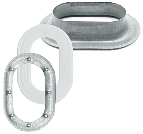 10x Planenöse 42x22mm Ovalöse verzinkt mit Unterlage für LKW Plane PKW Anhänger Auflieger