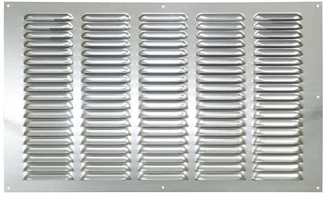 Griglia di ventilazione in metallo zincato, 50 x 30 cm, con rete di protezione dagli insetti, griglia di ventilazione (50 x 30 cm)