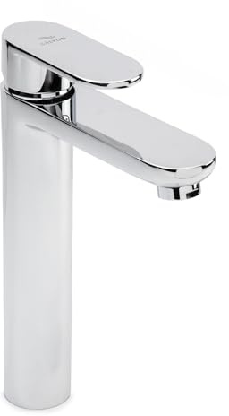 Galyon Serie Origin - Grifo monomando de lavabo alto - Grifo moderno para baño - Fabricado en Latón cromado premium - Fácil instalación - Ideal reducir el consumo de agua