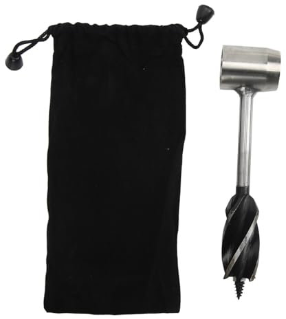 Baxnore Hand-Schlangenschlüssel, Edelstahl-Holzbohrer, Schneckenschlüssel, manueller Schneckenschlüssel, Holz-Schlangenbohrer, Holzbohrer-Werkzeug für Stühle, Hämmer, Leitern (Schwarze Stofftasche)