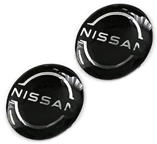 2 Stück Aufkleber 12mm Diameter passend für NissanAuto mit Logo Kfz. Für Schlüssel Key Fernbedienung usw. Sticker mit Emblem (12mm Niss. 2St.)