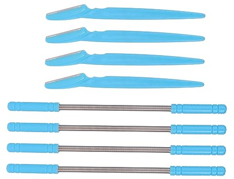 Healeved 8stücke Teiliges Set Gesichtshaarentferner Und Augenbrauenrasierer Schmerzlose Epilierer Für Präzises Haarstyling Tragbar Für Unterwegs Verarbeitet Für Glatte Haut