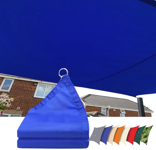 Toldo Vela de Sombra Impermeable,Toldos de Vela Rectangular 1x3m,Toldos Exterior Terraza Protección UV 95%,para Jardin, Balcón, Patio.(Azul)