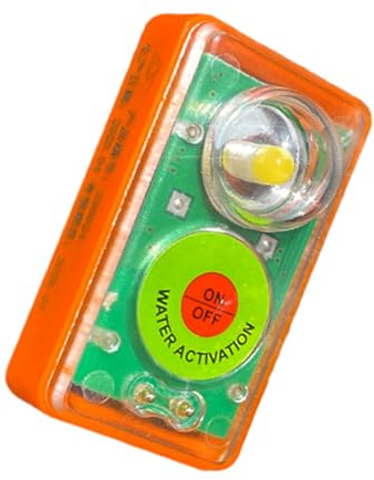 Led Strobe Lights, Water Activated Strobe Light, 1.18x2.09 inches High Intensity Beam Rescues Equipment, Marine Safety Devices for Long Range Rescue, Light Waterproof Shock