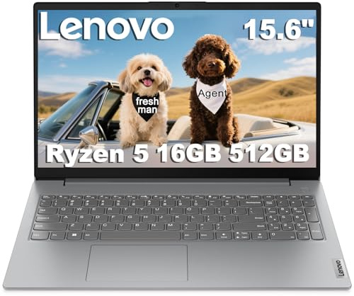 Lenovo Laptop V15 for Business and Student (15.6 FHD Anti-Glare, AMD Ryzen 5 7520U (> Intel i5-1235U), 16GB DDR5 RAM, 512GB SSD), Numeric Keypad, Webcam w/Shutter, Ethernet, Wi-Fi 6, HDMI, Win 11 Pro