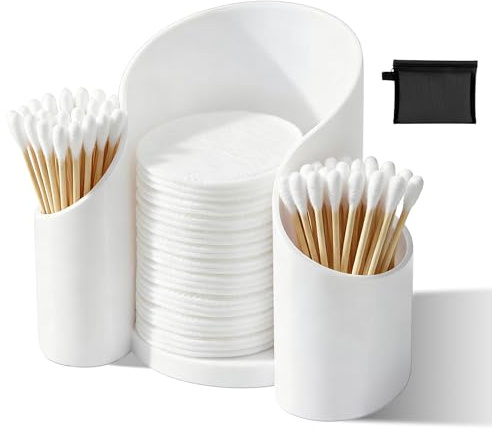 BITEFU Contenitore 3 in 1 per cotton fioc con 1 custodia