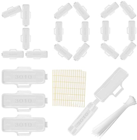 YUPZAR 100 Stück kabelbeschriftung clip mit Nylon Kabelbinder, Kabeletiketten Transparente Wasserdichtes Kabelkennzeichnung für Kennzeichnung und Sortierung von Kabeln Aller Art