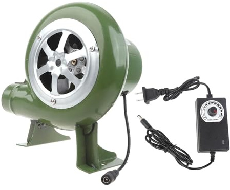 JOUFNING 220 V centrifugal elektrisk grill luftblås – minipumpfläkt med guvernor, variabel hastighet smed smide fläkt, matlagning utomhus grillar kulverktyg (60 W)
