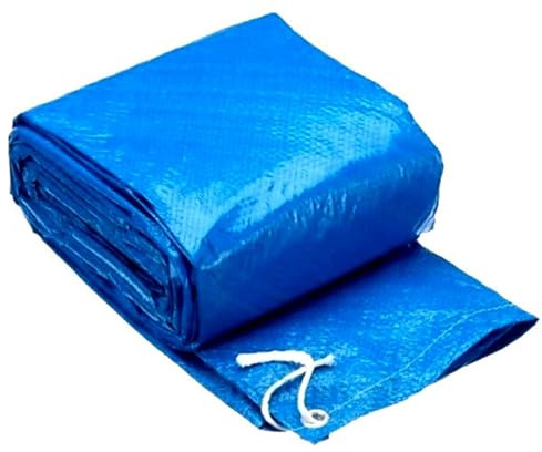 LALAFINA Cobertor Piscina PE Tejido Funda para Piscina Desmontable Tapiz Suelo Antideslizante Protección contra Lluvia y Polvo Azul