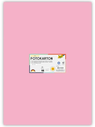 Fotokarton 10 Bogen, 300 g/qm, 50x70 cm (Rosa)