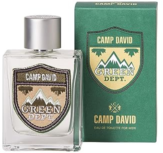 CAMP DAVID Green Dept. Perfume para hombre | Eau de Toilette 100 ml en frasco de cristal | Fresco verde y amaderado aromático con hoja de cassis y bergamota | Presencia cuidada en la vida cotidiana y