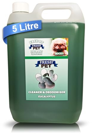 FRESH PET Pet Disinfectant Deodoriser Cleaner Kennels Artificial Grass 5L (Eucalyptus)