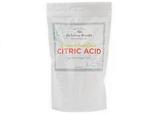 Relative Foods Citric Acid Powder Food Grade – 2 lb - Pure Citric Acid for Cooking, Canning, Bath Bombs & More - Non-GMO, Gluten-Free, No Additives - Resealable Bag