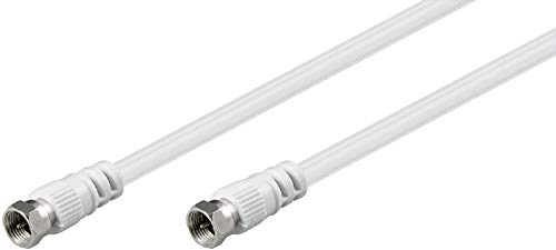 SM-PC® 5m SAT Anschlusskabel doppelt geschirmt weiß Stecker TV #339