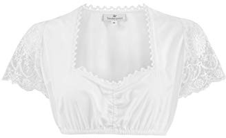 Stockerpoint Damen Trachtenbluse Meline, Farbe: Weiß, Größe 36