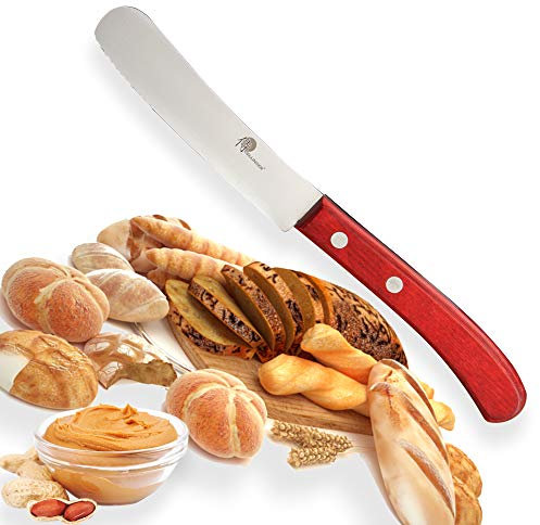 Dellinger Easy - Cuchillo para desayuno, color rojo