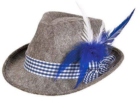 Boland - Hut Wiesn, bayerischer Hut, Trachtenhut, Kopfbedeckung, Mütze, Volksfest, Mottoparty, Karneval, Blau