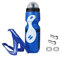 GeKLok Bike Water Bottle Cage and 21oz Premium Sports Bottle, Bike Water Bottle Set Lightweight Bike Bottle Holder(Blue)