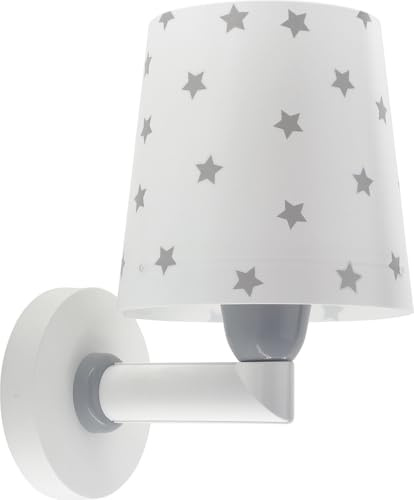 Dalber Kinder Wandlampe Star Light Sterne Weiß Grau 82219B | Wandleuchte; Kinderzimmer; E27 - 1 x 15W