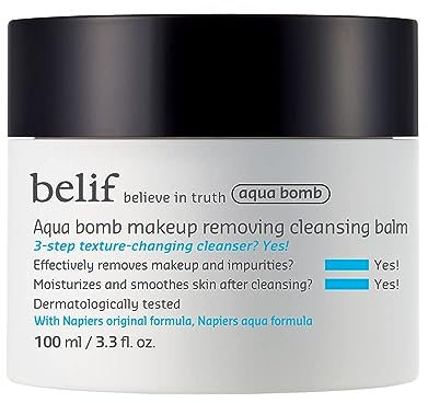 belif Aqua Bomb – Bálsamo Desmaquillante Hidratante 100 ml | Elimina el Maquillaje de Forma Suave y Eficaz | Cosmética Coreana