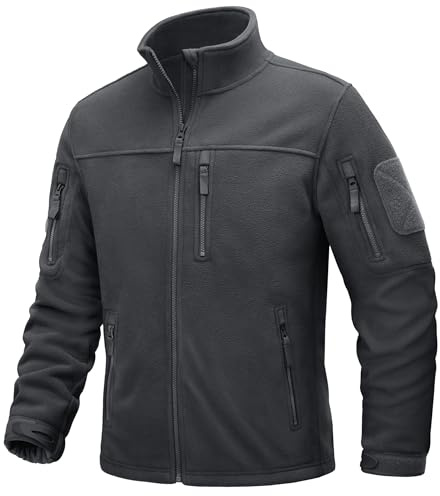 TACVASEN Herren Militär Outdoor Fleecejacke Warme Taktische Jacke Fleece Jacket